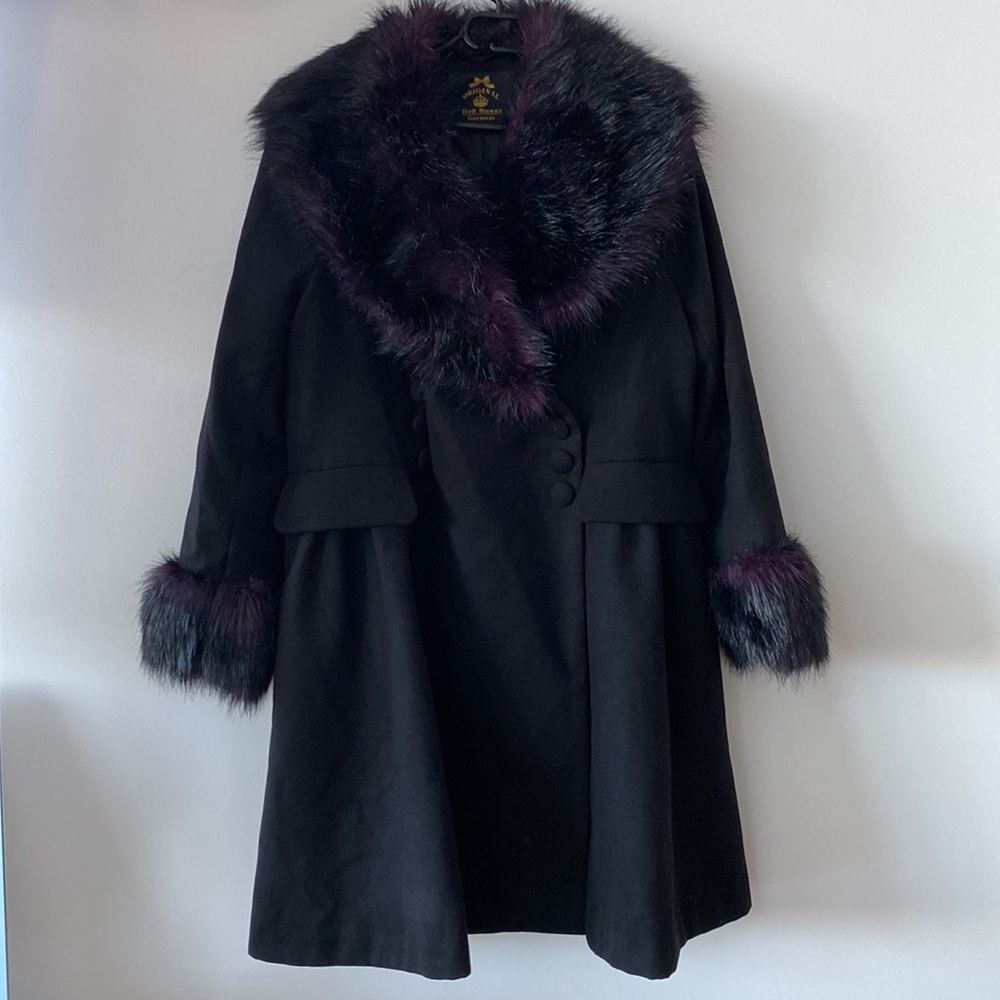 🛍️ MID-YEAR SALE 🛍️ 🐈‍⬛ Hell Bunny Rock Noir Coat - Picture 3 of 15